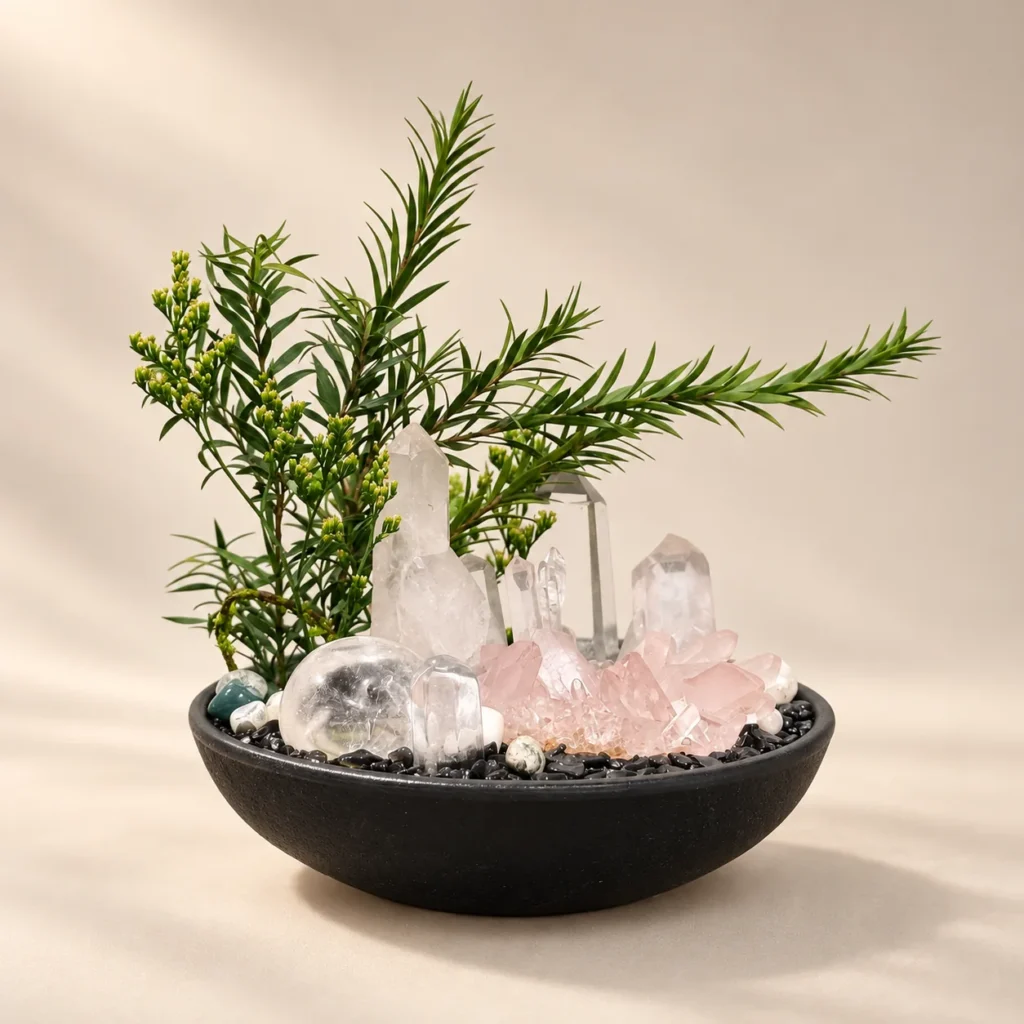Quiet Rose Crystal Bowl