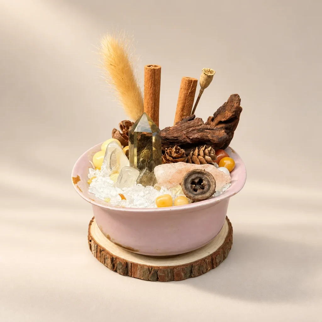 Woodland Amber Crystal Bowl