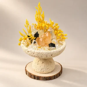 Golden Bloom Crystal Bowl