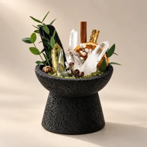 Midnight Citrus Crystal Pedestal