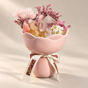 Rose Lotus Crystal Pedestal
