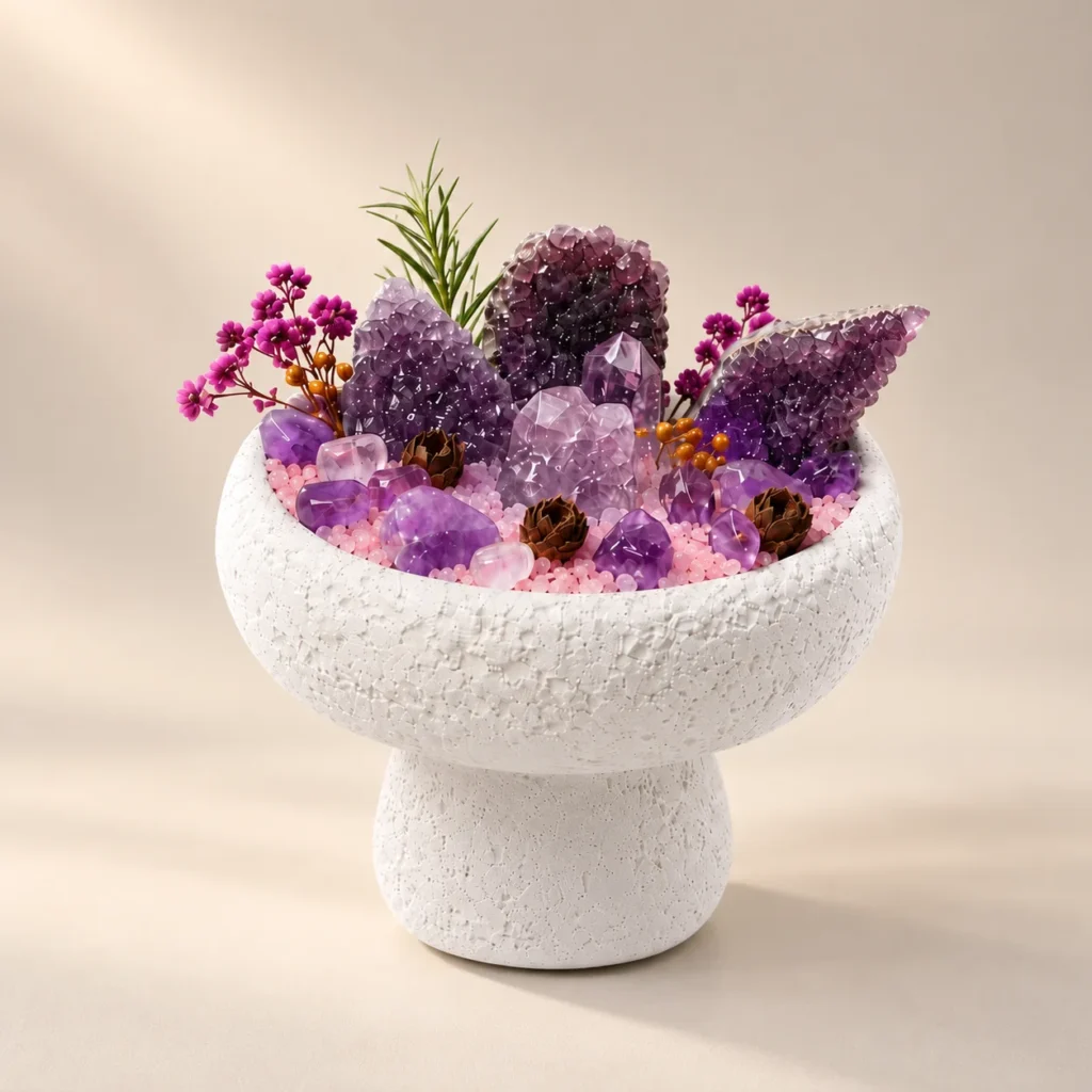 Snow Porcelain Crystal Pedestal