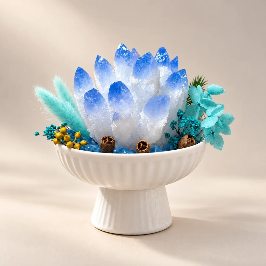 Ice Blue Crystal Pedestal