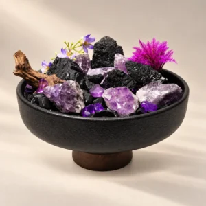 Violet Mountain Crystal Bowl